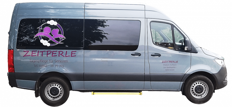 Personentransporter mit Logo Tagespflege Zeitperle
